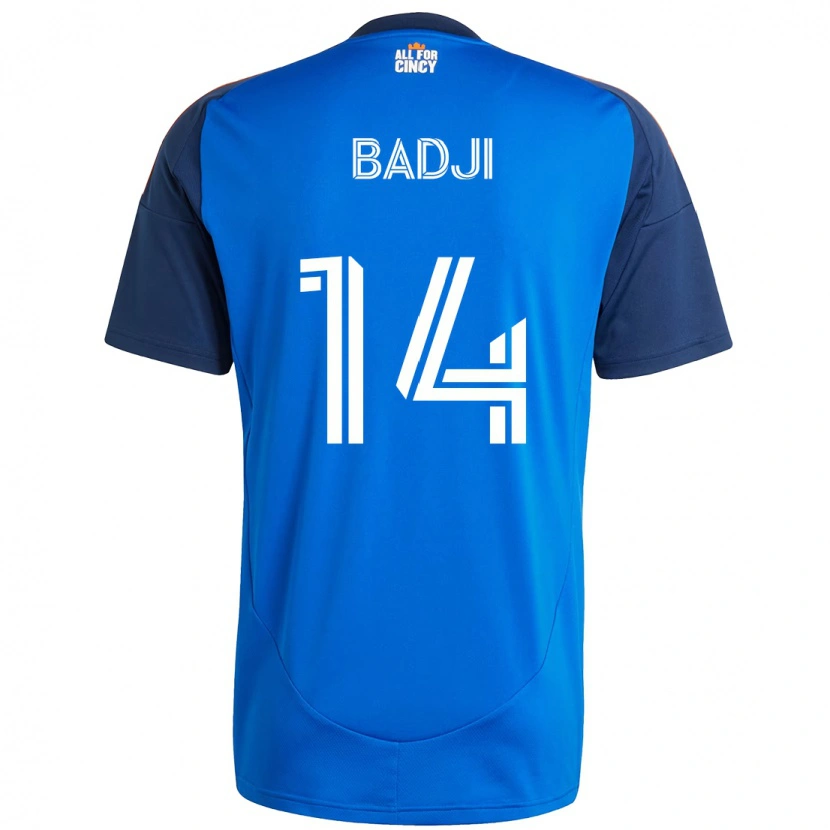 Danxen Bambino Maglia Dominique Badji #14 Blu Scuro Arancione Kit Gara Home 2025/26 Maglietta