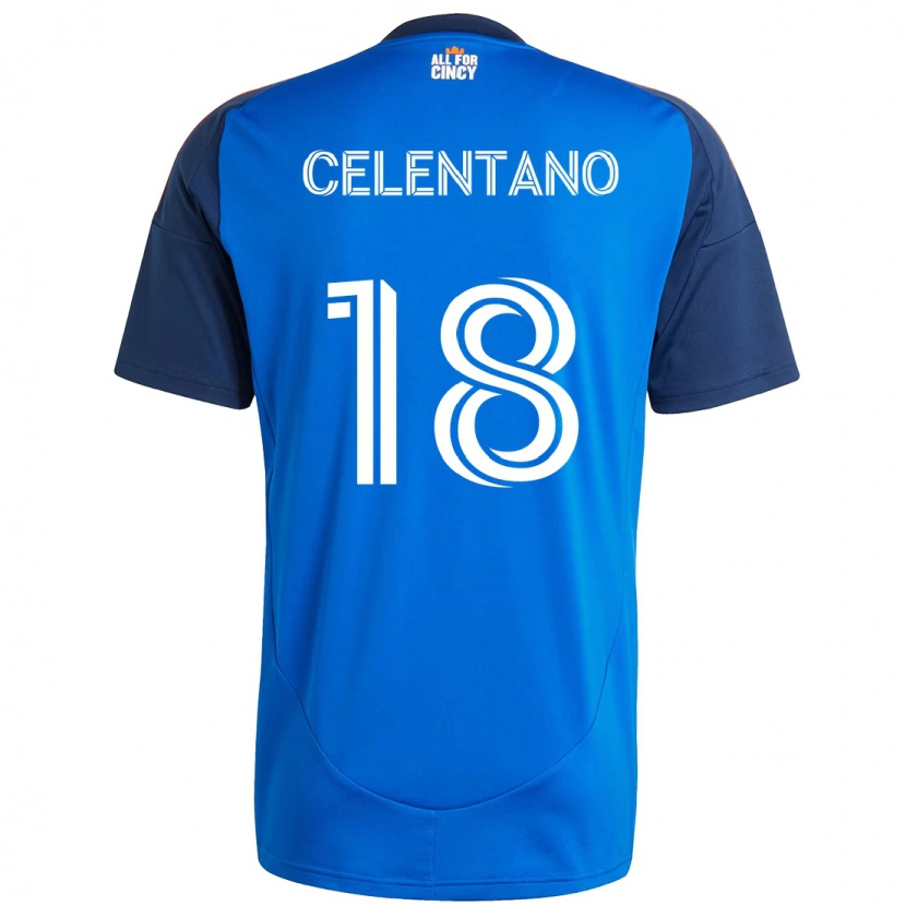 Danxen Bambino Maglia Roman Celentano #18 Blu Scuro Arancione Kit Gara Home 2025/26 Maglietta