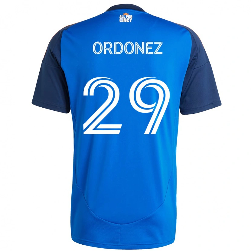 Danxen Bambino Maglia Arquímides Ordóñez #29 Blu Scuro Arancione Kit Gara Home 2025/26 Maglietta