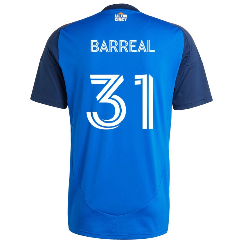 Danxen Bambino Maglia Álvaro Barreal #31 Blu Scuro Arancione Kit Gara Home 2025/26 Maglietta