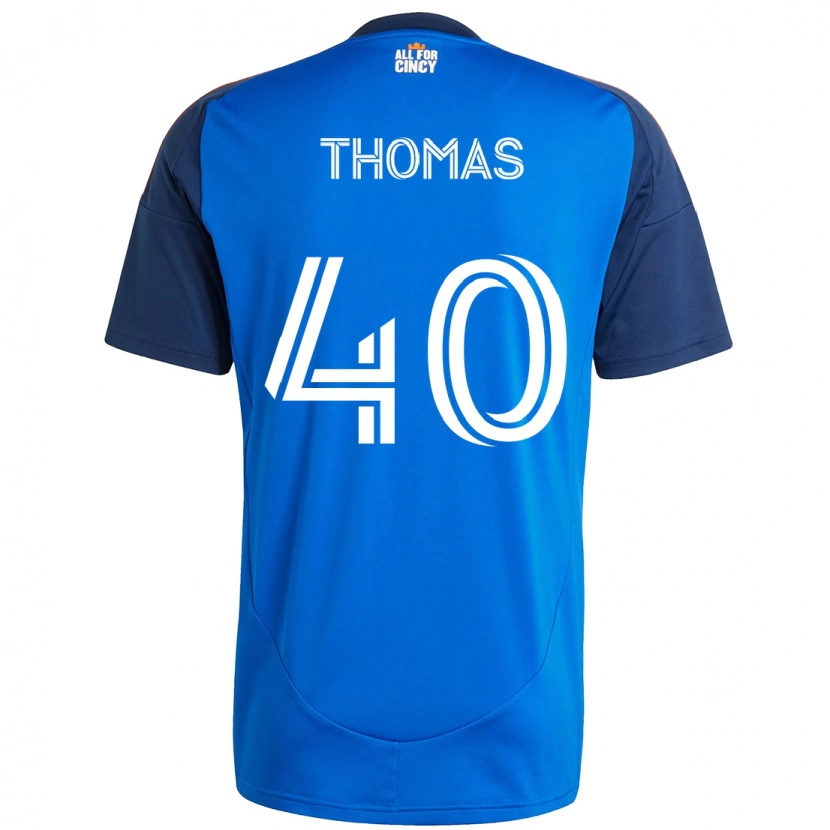 Danxen Bambino Maglia Kai Thomas #40 Blu Scuro Arancione Kit Gara Home 2025/26 Maglietta