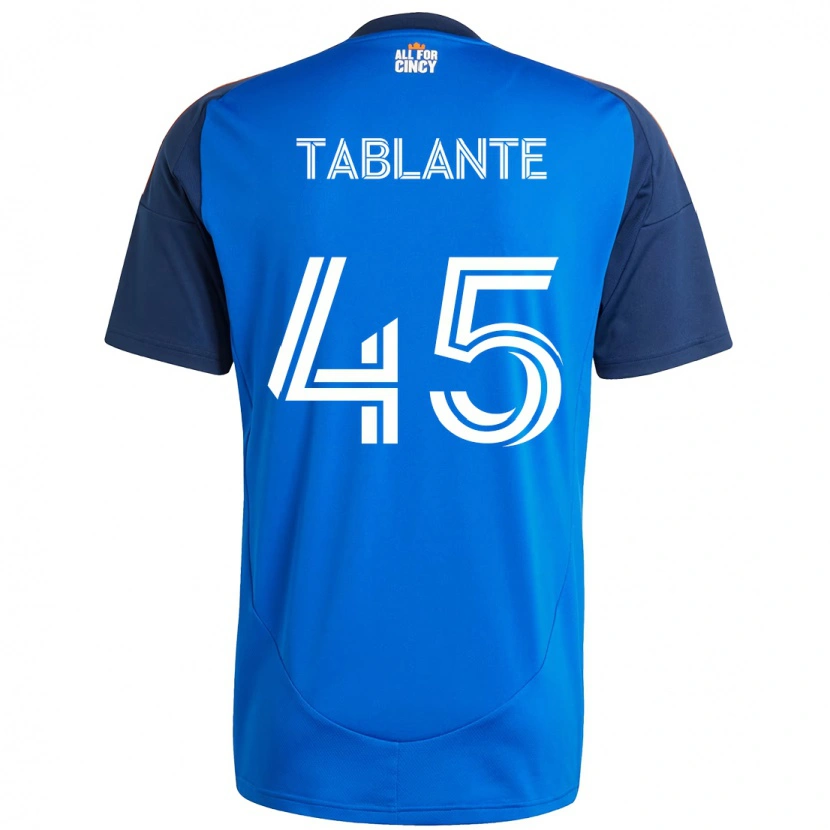 Danxen Bambino Maglia Moises Tablante #45 Blu Scuro Arancione Kit Gara Home 2025/26 Maglietta