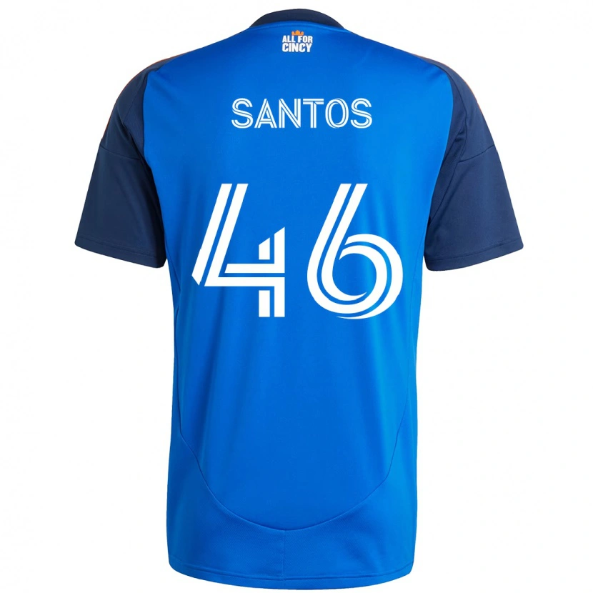 Danxen Bambino Maglia Guilherme Santos #46 Blu Scuro Arancione Kit Gara Home 2025/26 Maglietta