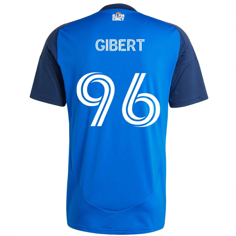 Danxen Bambino Maglia Gaël Gibert #96 Blu Scuro Arancione Kit Gara Home 2025/26 Maglietta