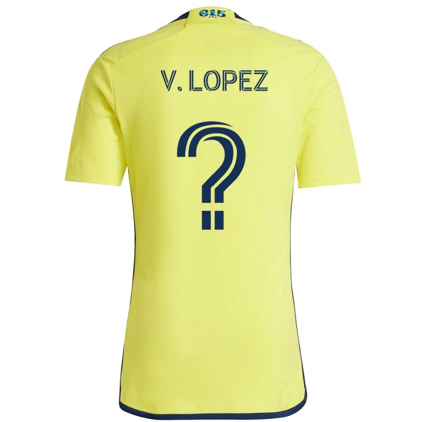 Danxen Bambino Maglia Alejandro Velazquez-Lopez #0 Giallo Blu Navy Kit Gara Home 2025/26 Maglietta