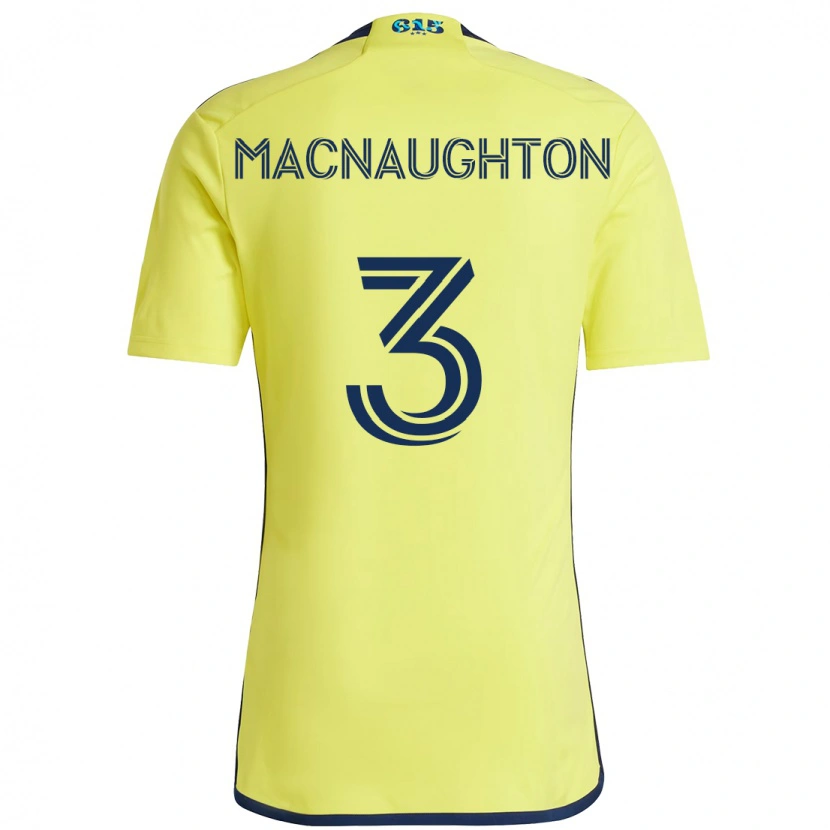 Danxen Bambino Maglia Lukas Macnaughton #3 Giallo Blu Navy Kit Gara Home 2025/26 Maglietta