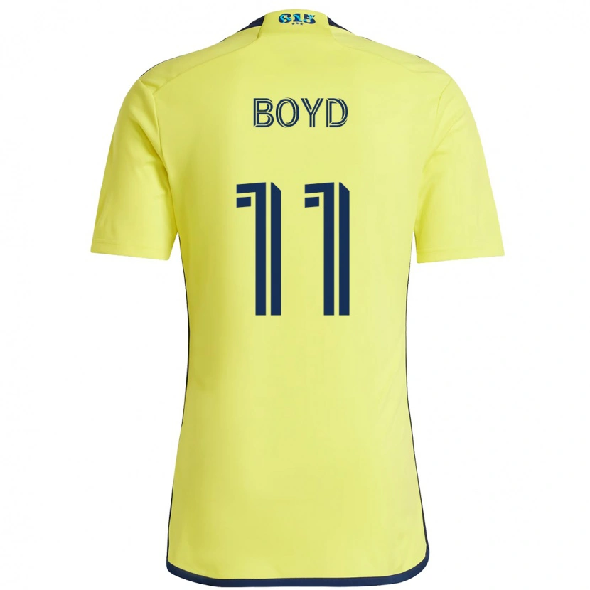 Danxen Bambino Maglia Tyler Boyd #11 Giallo Blu Navy Kit Gara Home 2025/26 Maglietta