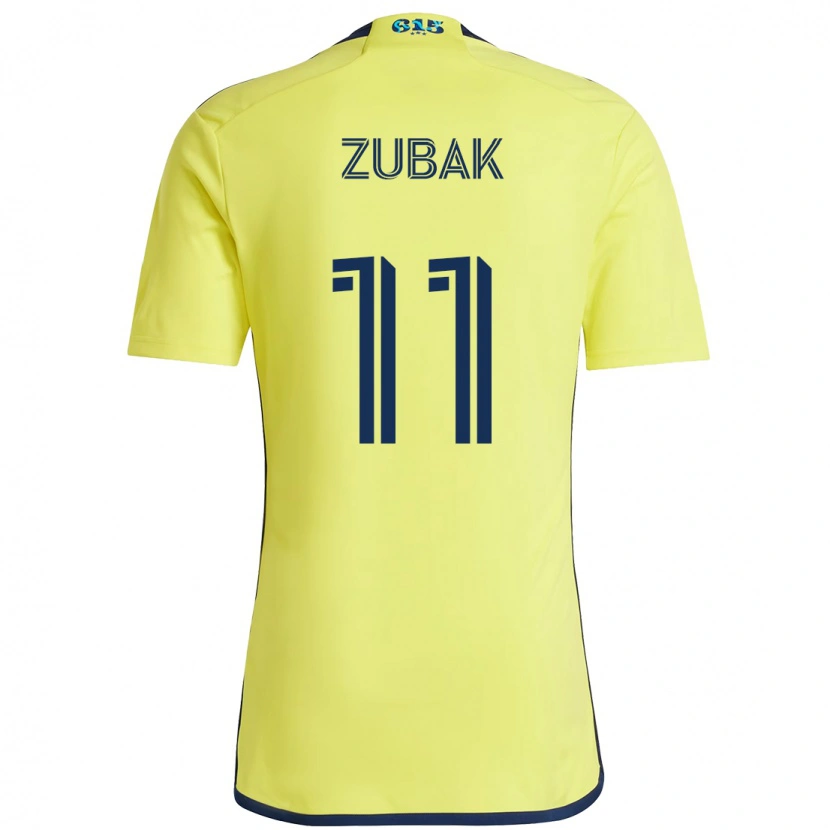Danxen Bambino Maglia Ethan Zubak #11 Giallo Blu Navy Kit Gara Home 2025/26 Maglietta