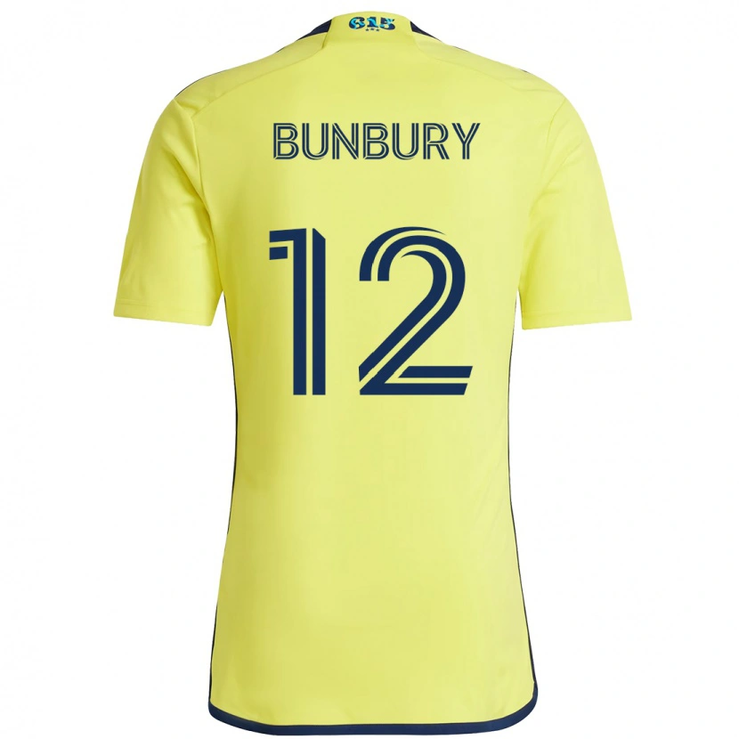 Danxen Bambino Maglia Teal Bunbury #12 Giallo Blu Navy Kit Gara Home 2025/26 Maglietta