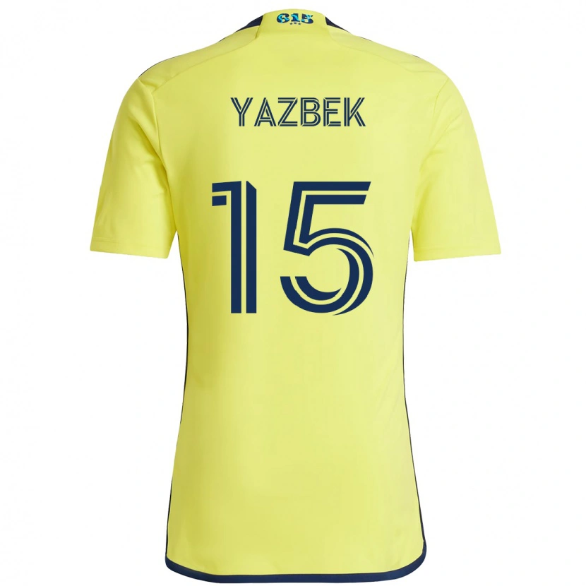 Danxen Bambino Maglia Patrick Yazbek #15 Giallo Blu Navy Kit Gara Home 2025/26 Maglietta