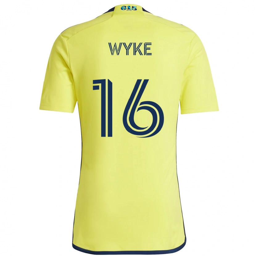 Danxen Bambino Maglia Laurence Wyke #16 Giallo Blu Navy Kit Gara Home 2025/26 Maglietta