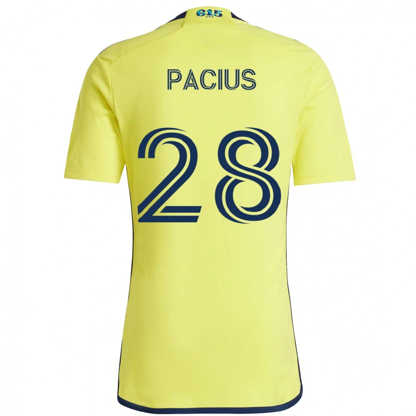 Danxen Bambino Maglia Woobens Pacius #28 Giallo Blu Navy Kit Gara Home 2025/26 Maglietta