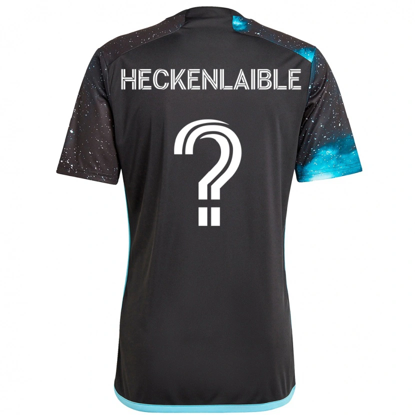 Danxen Bambino Maglia Andrew Heckenlaible #0 Nero Blu Kit Gara Home 2025/26 Maglietta