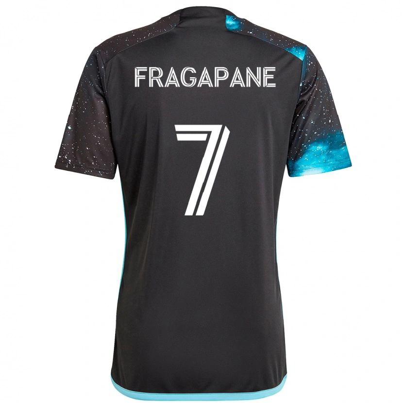 Danxen Bambino Maglia Franco Fragapane #7 Nero Blu Kit Gara Home 2025/26 Maglietta
