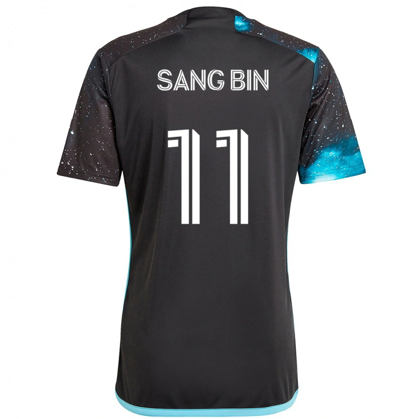 Danxen Bambino Maglia Sang-Bin Jeong #11 Nero Blu Kit Gara Home 2025/26 Maglietta