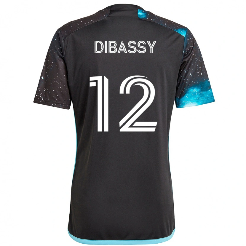 Danxen Bambino Maglia Bakaye Dibassy #12 Nero Blu Kit Gara Home 2025/26 Maglietta