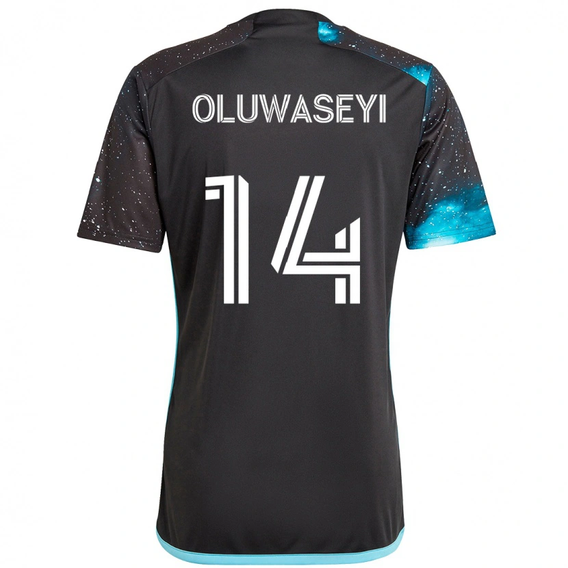 Danxen Bambino Maglia Tani Oluwaseyi #14 Nero Blu Kit Gara Home 2025/26 Maglietta