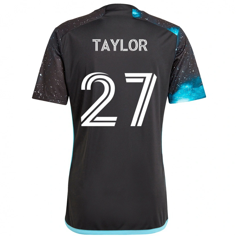 Danxen Bambino Maglia D.j. Taylor #27 Nero Blu Kit Gara Home 2025/26 Maglietta