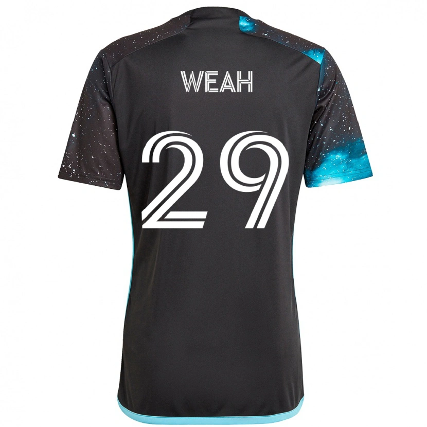 Danxen Bambino Maglia Patrick Weah #29 Nero Blu Kit Gara Home 2025/26 Maglietta