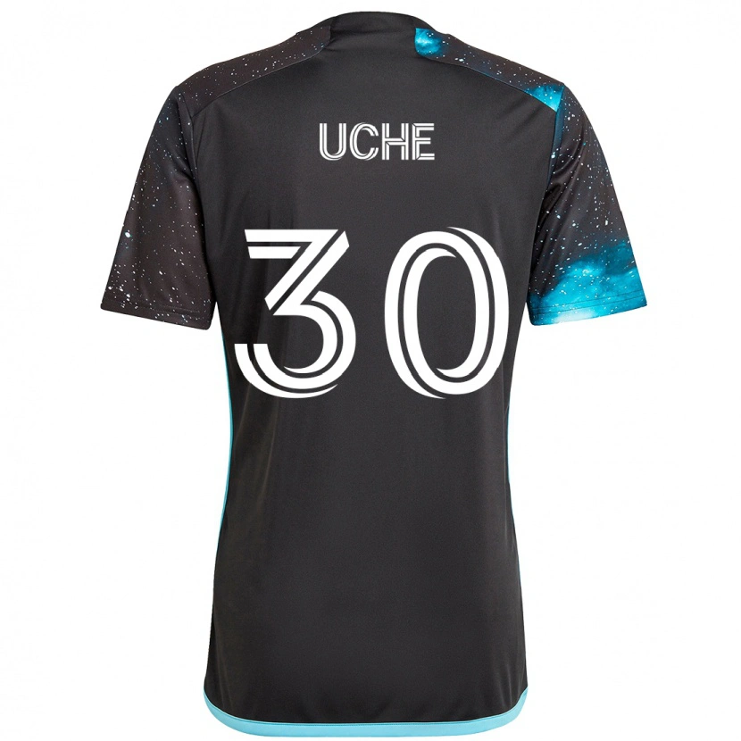 Danxen Bambino Maglia Cc Uche #30 Nero Blu Kit Gara Home 2025/26 Maglietta