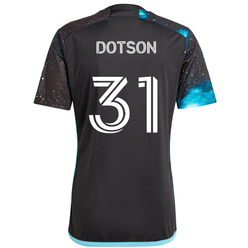 Danxen Bambino Maglia Hassani Dotson #31 Nero Blu Kit Gara Home 2025/26 Maglietta