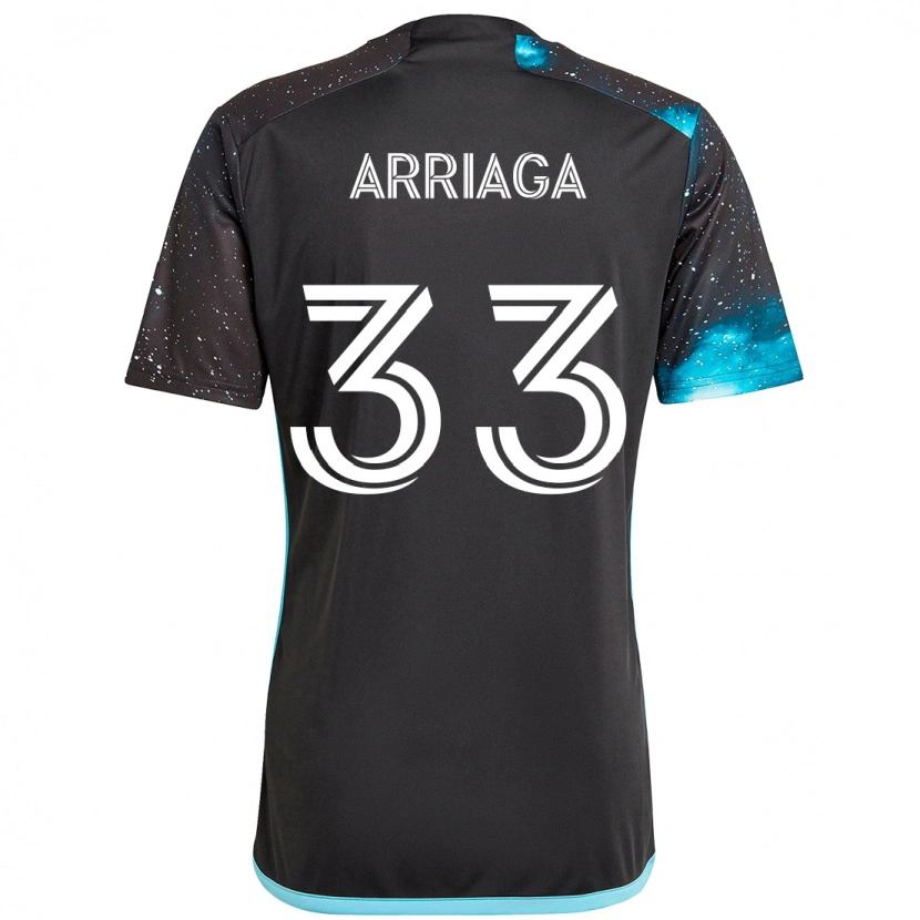 Danxen Bambino Maglia Kervin Arriaga #33 Nero Blu Kit Gara Home 2025/26 Maglietta