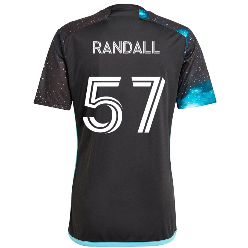 Danxen Bambino Maglia Darius Randell #57 Nero Blu Kit Gara Home 2025/26 Maglietta