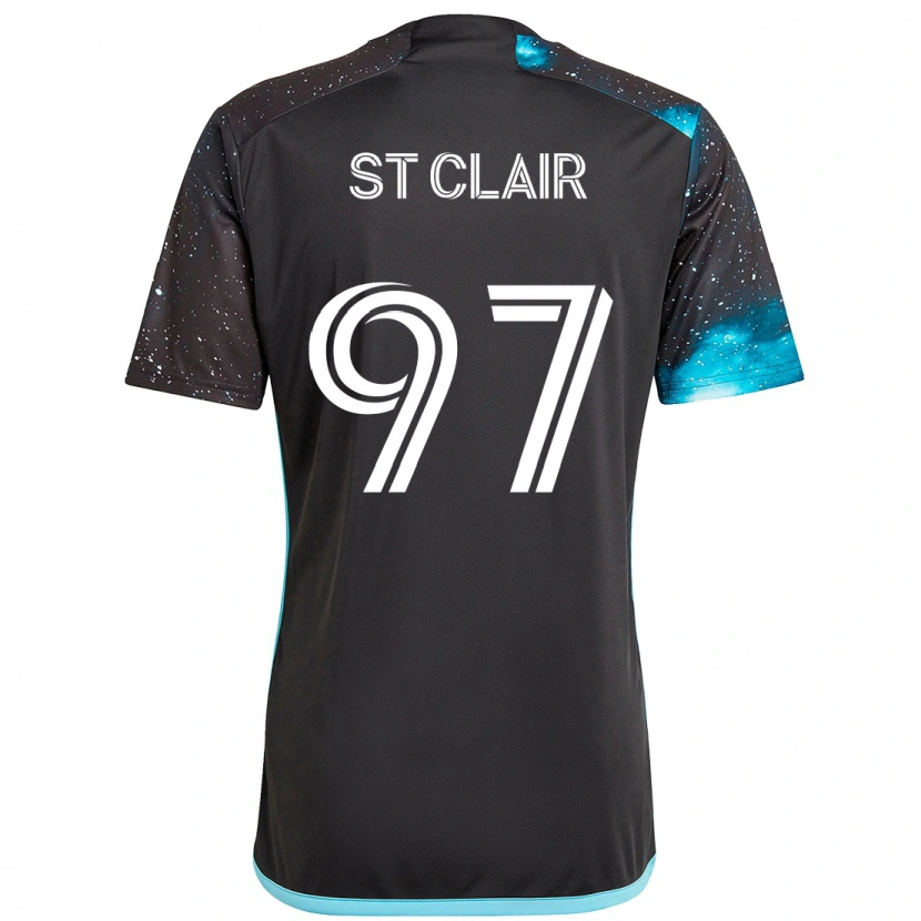 Danxen Bambino Maglia Dayne St. Clair #97 Nero Blu Kit Gara Home 2025/26 Maglietta
