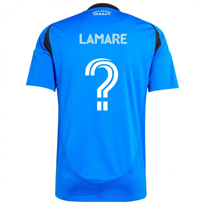 Danxen Bambino Maglia Samuel Lamare #0 Blu Scuro Nero Kit Gara Home 2025/26 Maglietta