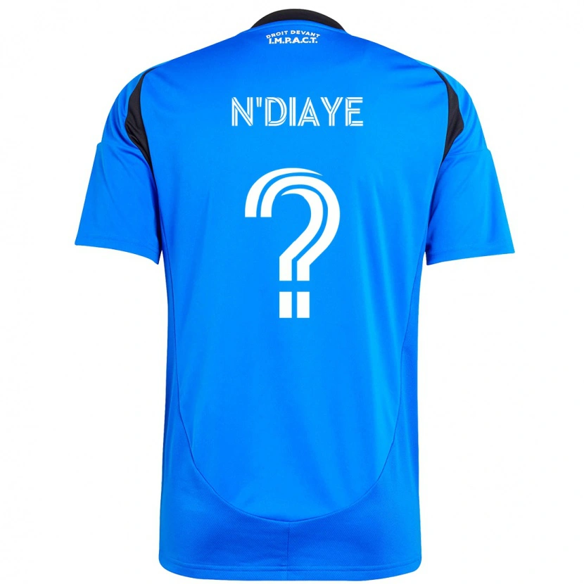 Danxen Bambino Maglia Antoine N'diaye #0 Blu Scuro Nero Kit Gara Home 2025/26 Maglietta