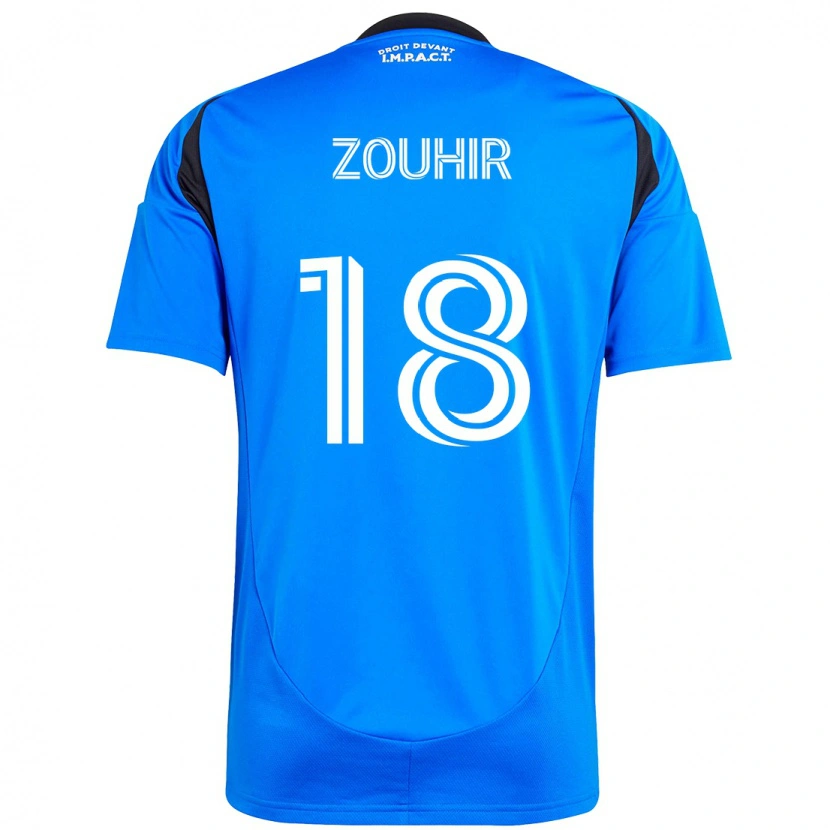 Danxen Bambino Maglia Rida Zouhir #18 Blu Scuro Nero Kit Gara Home 2025/26 Maglietta