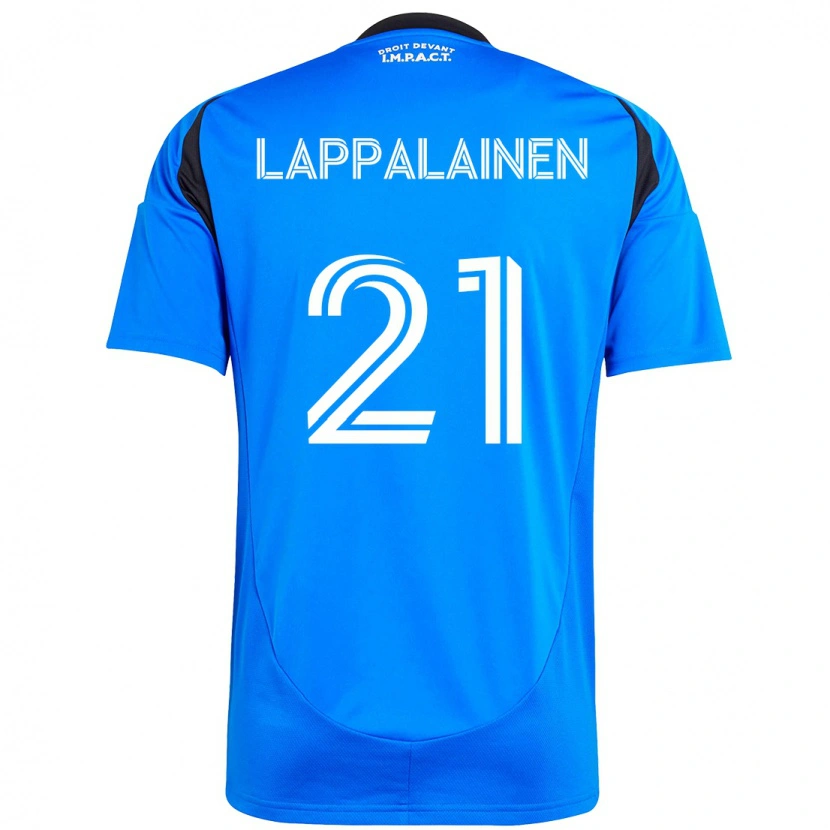 Danxen Bambino Maglia Lassi Lappalainen #21 Blu Scuro Nero Kit Gara Home 2025/26 Maglietta