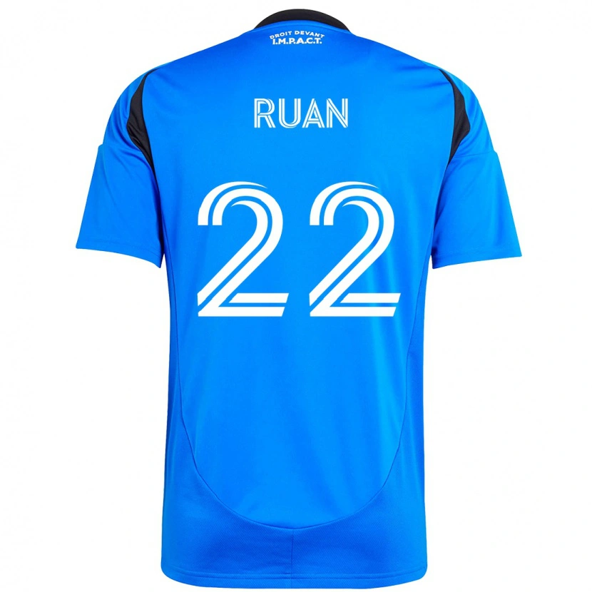 Danxen Bambino Maglia Ruan #22 Blu Scuro Nero Kit Gara Home 2025/26 Maglietta