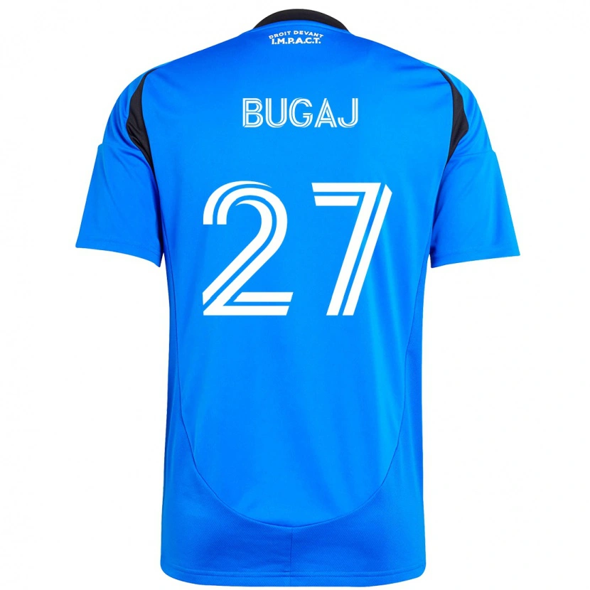 Danxen Bambino Maglia Dawid Bugaj #27 Blu Scuro Nero Kit Gara Home 2025/26 Maglietta