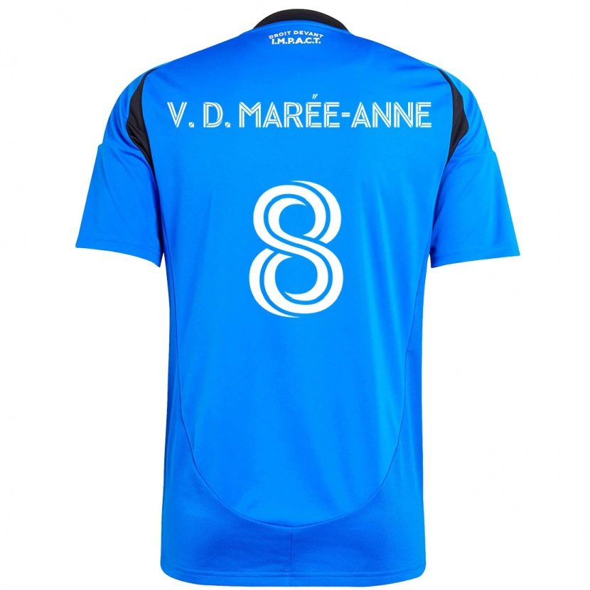 Danxen Bambino Maglia Van Doesburg Marée-Anne #8 Blu Scuro Nero Kit Gara Home 2025/26 Maglietta