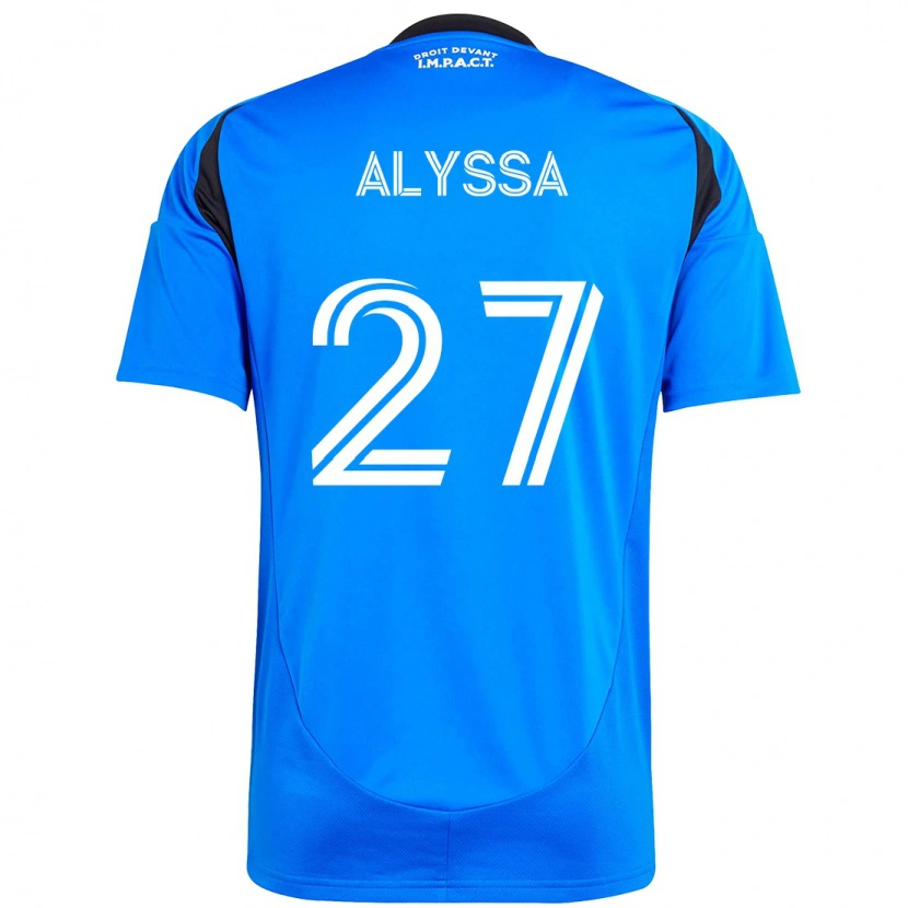 Danxen Bambino Maglia Garreaud Alyssa #27 Blu Scuro Nero Kit Gara Home 2025/26 Maglietta