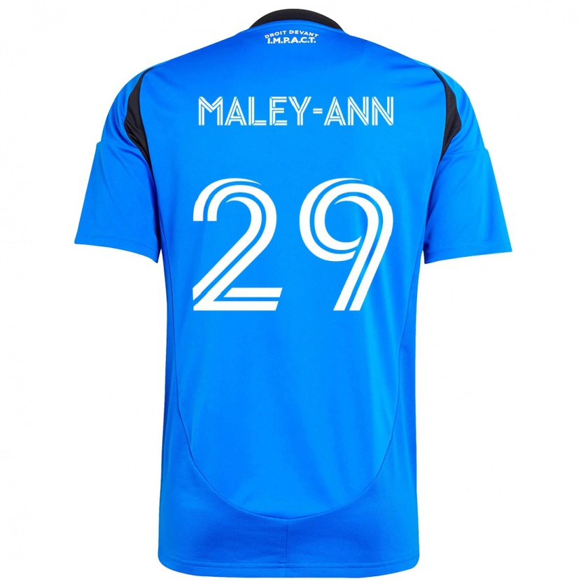 Danxen Bambino Maglia Caron Maley-Ann #29 Blu Scuro Nero Kit Gara Home 2025/26 Maglietta