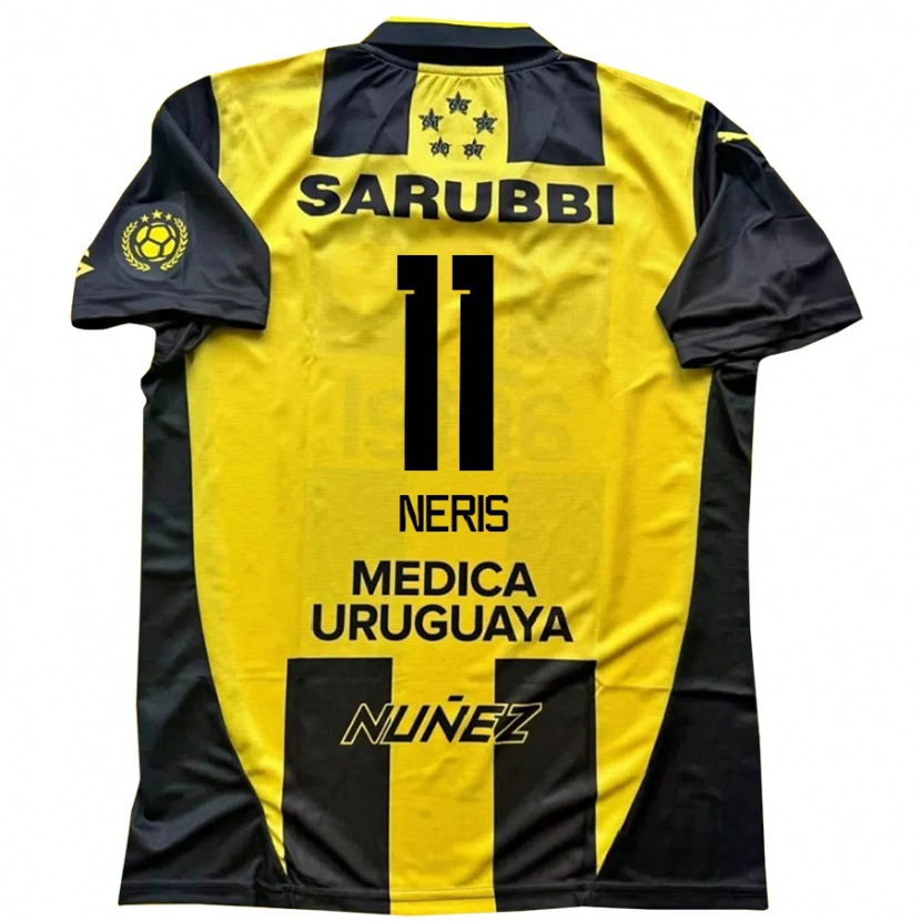 Danxen Bambino Maglia José Neris #11 Giallo Nero Kit Gara Home 2025/26 Maglietta