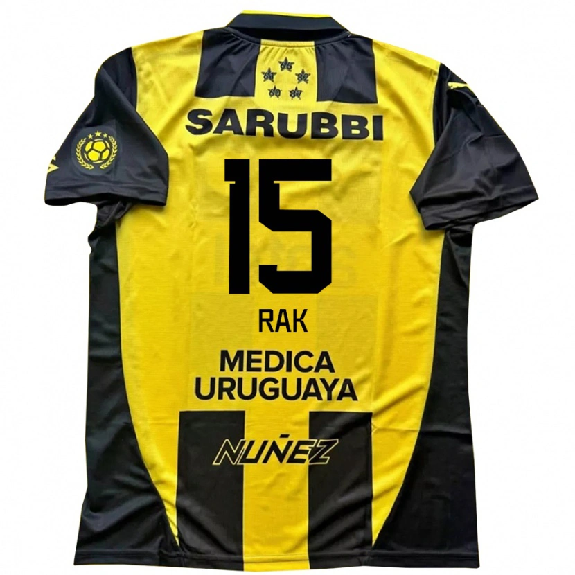Danxen Bambino Maglia Yonatthan Rak #15 Giallo Nero Kit Gara Home 2025/26 Maglietta