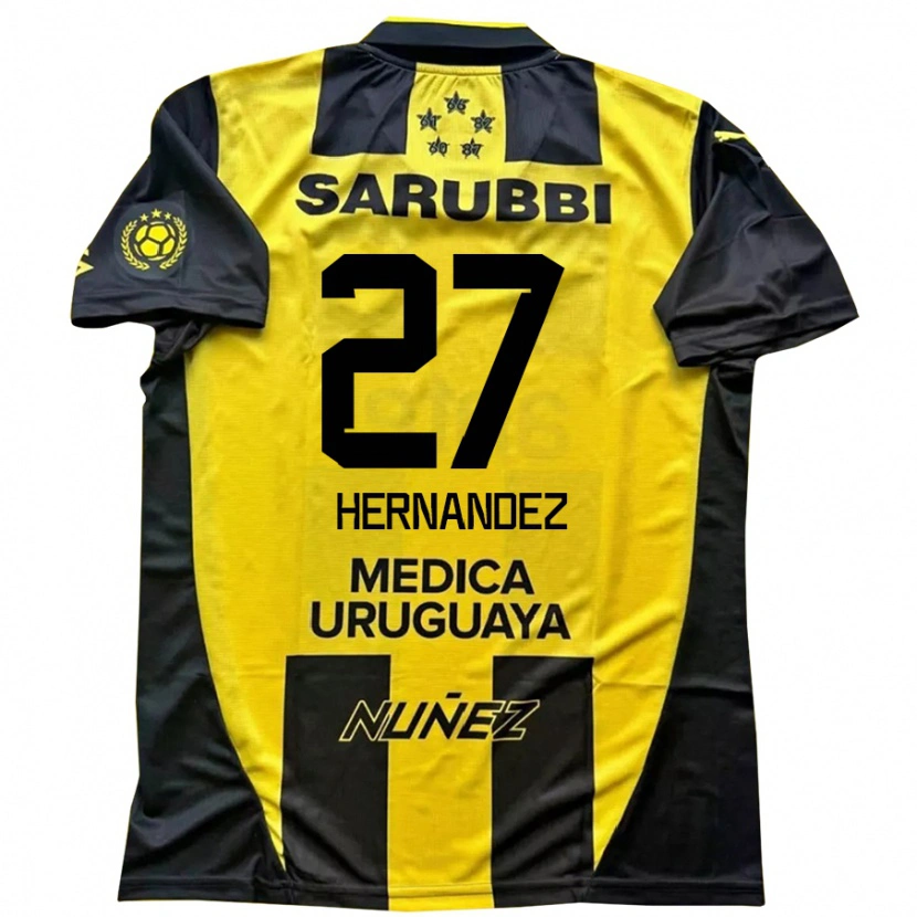 Danxen Bambino Maglia Lucas Hernández #27 Giallo Nero Kit Gara Home 2025/26 Maglietta