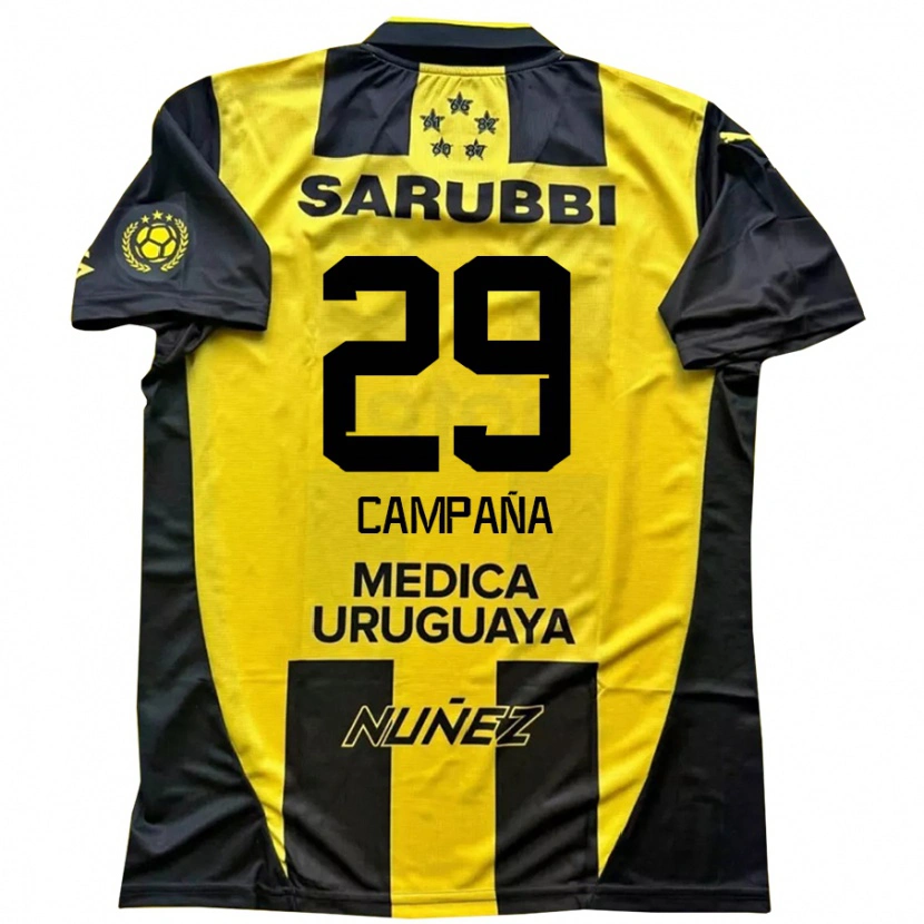 Danxen Bambino Maglia Martín Campaña #29 Giallo Nero Kit Gara Home 2025/26 Maglietta