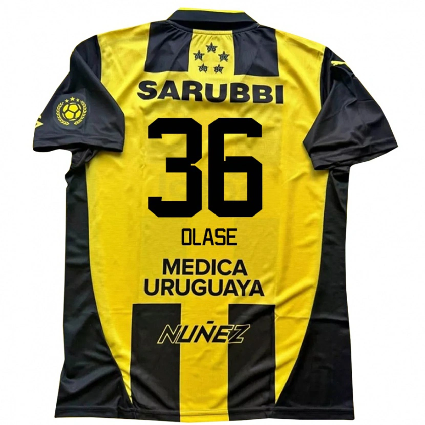 Danxen Bambino Maglia Tomás Olase #36 Giallo Nero Kit Gara Home 2025/26 Maglietta