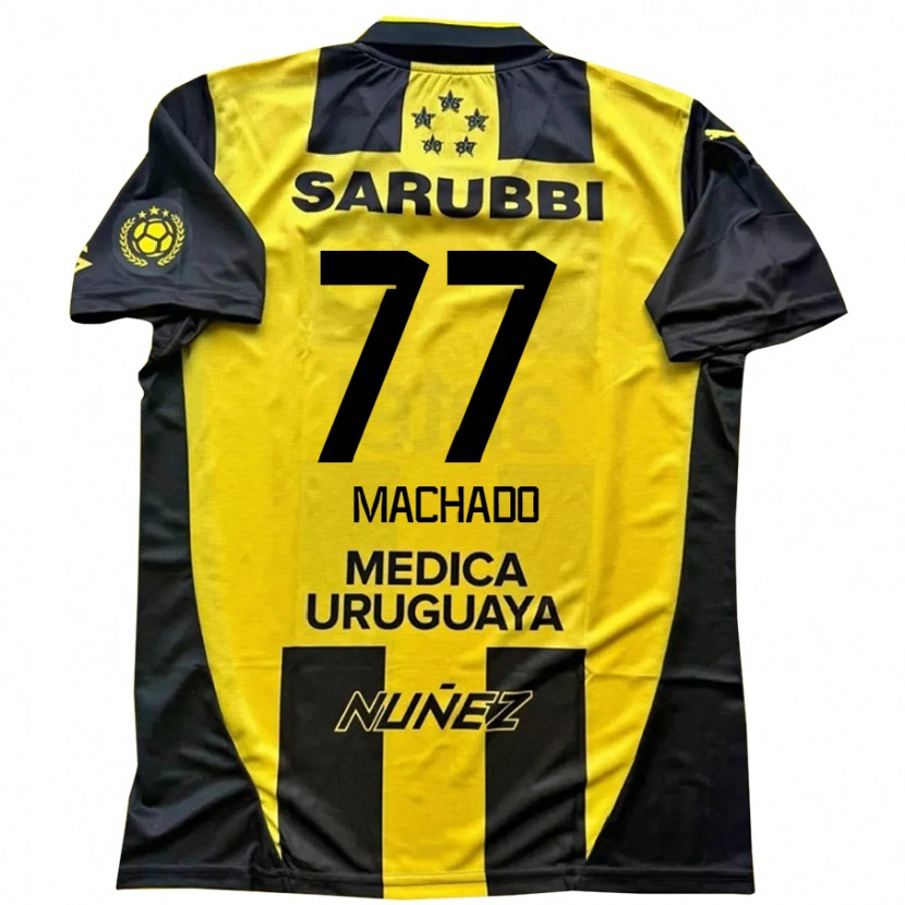 Danxen Bambino Maglia Alexander Machado #77 Giallo Nero Kit Gara Home 2025/26 Maglietta