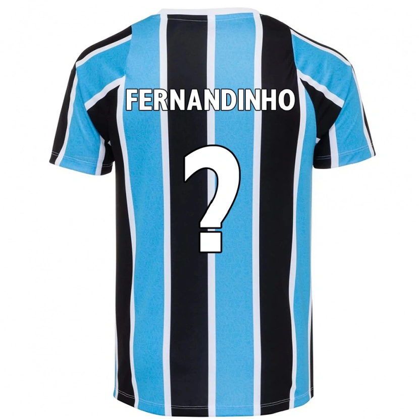 Danxen Bambino Maglia Fernandinho #0 Blu Nero Bianco Kit Gara Home 2025/26 Maglietta