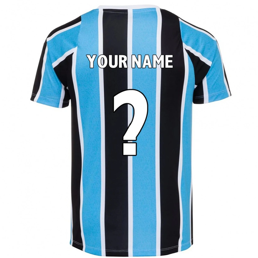 Danxen Bambino Maglia Il Tuo Nome #0 Blu Nero Bianco Kit Gara Home 2025/26 Maglietta