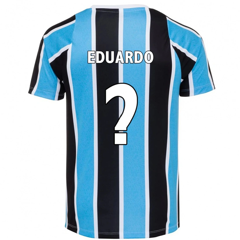 Danxen Bambino Maglia Eduardo #0 Blu Nero Bianco Kit Gara Home 2025/26 Maglietta