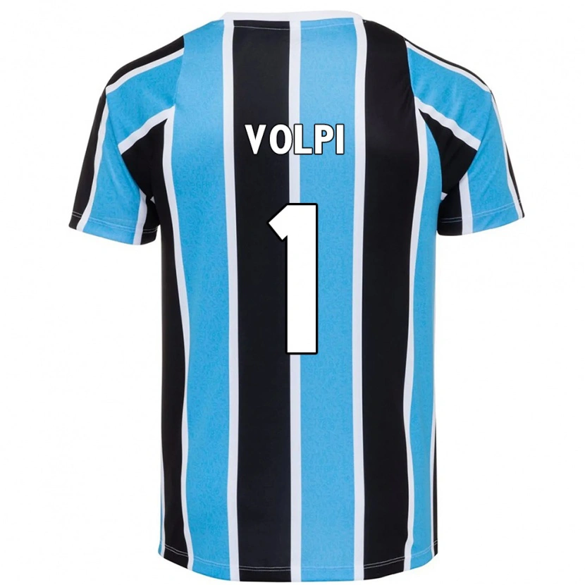 Danxen Bambino Maglia Tiago Volpi #1 Blu Nero Bianco Kit Gara Home 2025/26 Maglietta