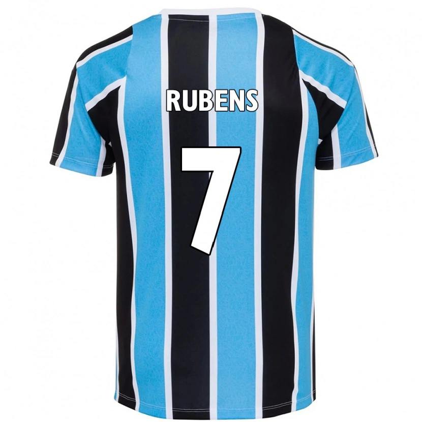 Danxen Bambino Maglia Rubens #7 Blu Nero Bianco Kit Gara Home 2025/26 Maglietta