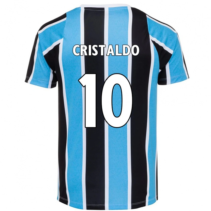 Danxen Bambino Maglia Franco Cristaldo #10 Blu Nero Bianco Kit Gara Home 2025/26 Maglietta