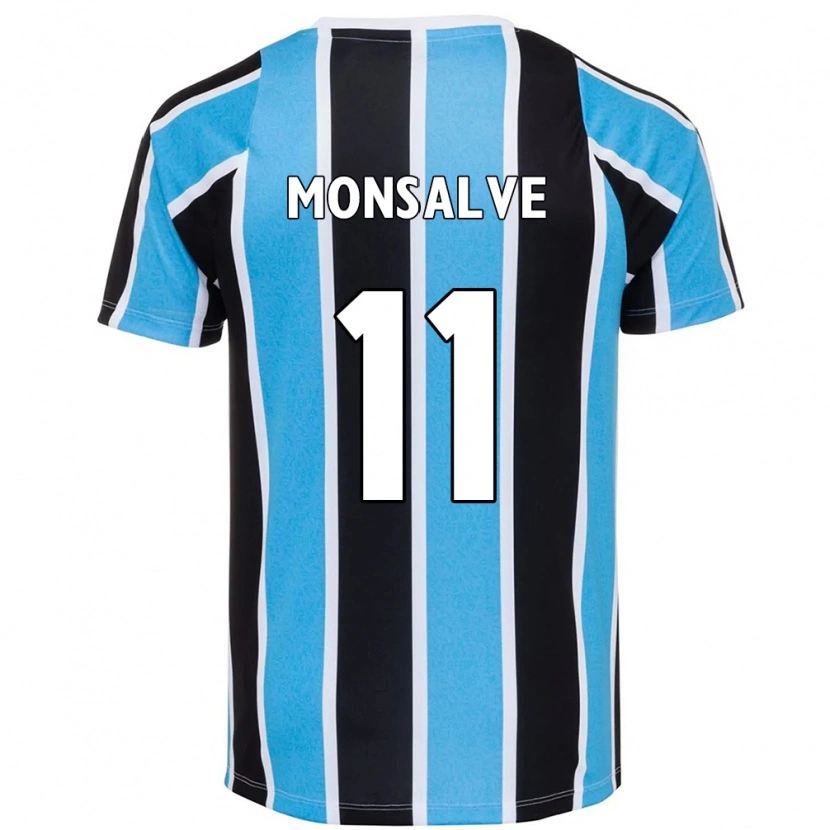 Danxen Bambino Maglia Miguel Monsalve #11 Blu Nero Bianco Kit Gara Home 2025/26 Maglietta